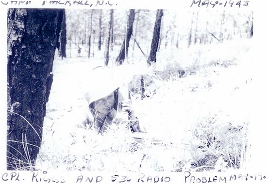 Cpl.Riggs-Camp Mackall,NC May 1943