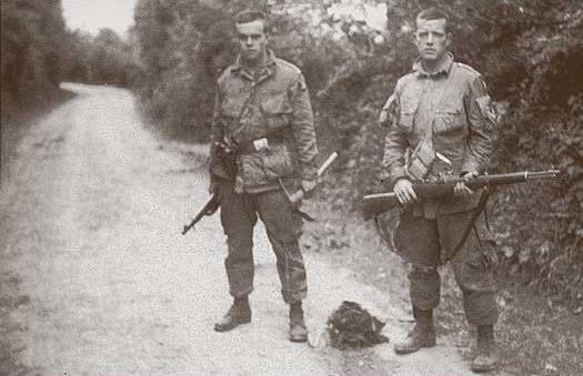 Walter Hendrix and Floyd Talbert.NORMANDY